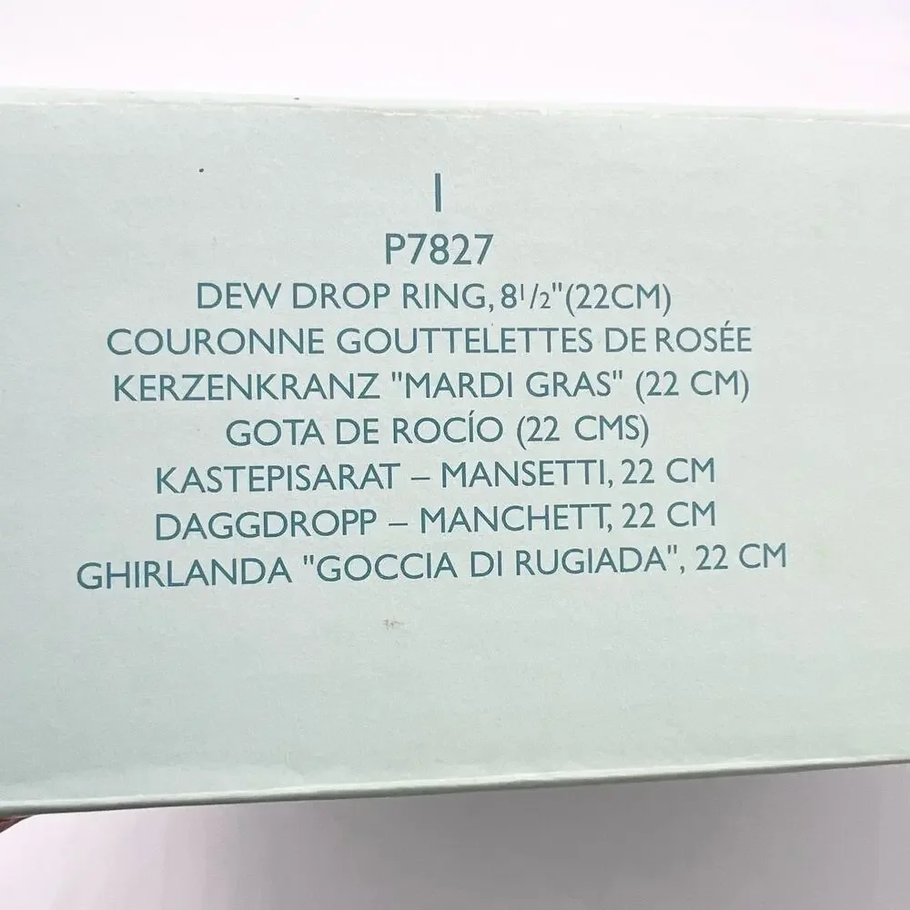 PartyLite Dew Drop Ring 8.5" Lavender Green Beaded Candle Holder Wall Decor - Picture 5 of 5
